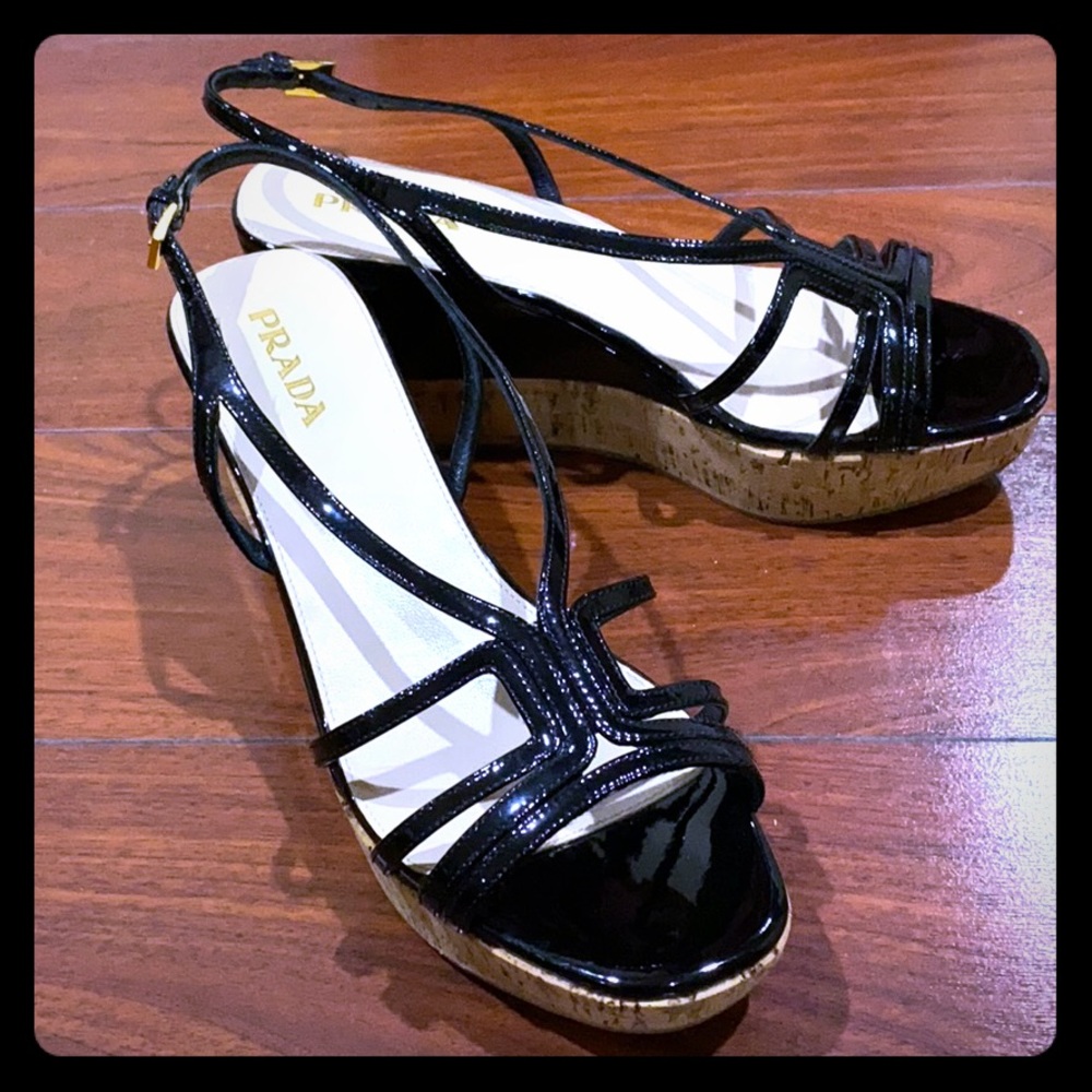 Prada black sandals.